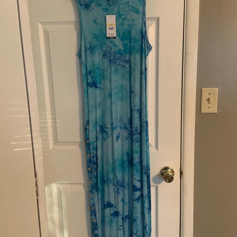 Sofia Vergara Blue Tie Dye Dress - Large